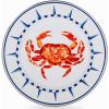 Golden Rabbit Enamelware Sandwich Plates, 8.5 inch, Blue Crab, Set of 4(Crab House)