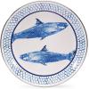Golden Rabbit Enamelware Sandwich Plates, 8.5 inch, Blue Crab, Set of 4(Fish Camp)