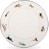 Golden Rabbit Enamelware Sandwich Plates, 8.5 inch, Blue Crab, Set of 4(Fishing Fly)
