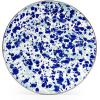 Golden Rabbit Enamelware Sandwich Plates, 8.5 inch, Solid White Textured, Set of 4(Ocean)