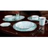 Golden Rabbit Enamelware Sandwich Plates, 8.5 inch, Solid White Textured, Set of 4(Sea Glass)