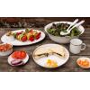 Golden Rabbit Enamelware Sandwich Plates, 8.5 inch, Solid White Textured, Set of 4(Solid White Textured)