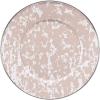 Golden Rabbit Enamelware Sandwich Plates, 8.5 inch, Solid White Textured, Set of 4(Taupe Swirl)