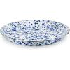 Golden Rabbit Enamelware Small Serving Tray, 12 inch, Solid White Textured(Ocean)