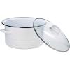 Golden Rabbit Enamelware Soup or Stock Pot, 6 quart, Solid White Textured(Solid White Textured)