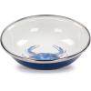 Golden Rabbit Enamelware Tasting Dish Bowls, 4 ounce, Blue Crab, Set of 6(Blue Crab)