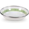 Golden Rabbit Enamelware Tasting Dish Bowls, 4 ounce, Blue Crab, Set of 6(Green Scallop)