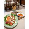 Golden Rabbit Enamelware Tasting Dish Bowls, 4 ounce, Blue Crab, Set of 6(Green Scallop)
