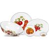 Golden Rabbit Enamelware Tasting Dish Bowls, 4 ounce, Blue Crab, Set of 6(Tomatoes)