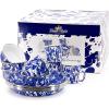 Golden Rabbit Enamelware 12-piece Dinnerware Set, Cobalt Swirl(Cobalt Swirl)