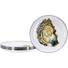 Golden Rabbit Enamelware Appetizer Plates, 6 inch, Oyster, Set of 4(Oyster)