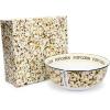 Golden Rabbit Enamelware Bowl with Gift Box, 4.5 quart, Showtime(Popcorn)