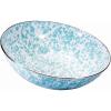 Golden Rabbit Enamelware Catering Bowl, 5 quart, Solid White Textured(Sea Glass)