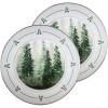 Golden Rabbit Enamelware Chargers, 12.5 inch, Blue Crab, Set of 2(Forest Glen)