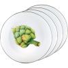 Golden Rabbit Enamelware Dinner Plates, 10.5 inch, Blue Crab, Set of 4(Fresh Produce)
