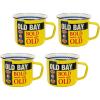 Golden Rabbit Enamelware Grande Coffee or Tea Mugs, 24 ounce, Camouflage, Set of 4(Old Bay)