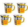 Golden Rabbit Enamelware Latte Coffee or Tea Mugs, 16 ounce, Blue Crab, Set of 4(Old Bay)