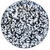 Golden Rabbit Enamelware Medium Tray, 15.5 inch, Solid White Textured(Black Swirl)