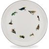 Golden Rabbit Enamelware Medium Tray, 15.5 inch, Solid White Textured(Fishing Fly)