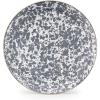 Golden Rabbit Enamelware Medium Tray, 15.5 inch, Solid White Textured(Grey Swirl)