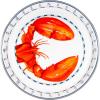 Golden Rabbit Enamelware Medium Tray, 15.5 inch, Solid White Textured(Lobster)