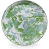 Golden Rabbit Enamelware Medium Tray, 15.5 inch, Solid White Textured(Modern Monet)