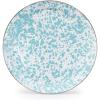 Golden Rabbit Enamelware Medium Tray, 15.5 inch, Solid White Textured(Sea Glass)