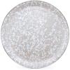 Golden Rabbit Enamelware Medium Tray, 15.5 inch, Solid White Textured(Taupe Swirl)