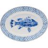 Golden Rabbit Enamelware Oval Platter, 12 x 16in, Blue Crab(Fish Camp)