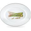 Golden Rabbit Enamelware Oval Platter, 12 x 16in, Blue Crab(Fresh Produce)