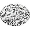 Golden Rabbit Enamelware Oval Platter, 12 x 16in, Solid White Textured(Black Swirl)