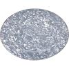 Golden Rabbit Enamelware Oval Platter, 12 x 16in, Solid White Textured(Grey Swirl)