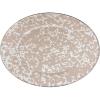 Golden Rabbit Enamelware Oval Platter, 12 x 16in, Solid White Textured(Taupe Swirl)