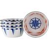 Golden Rabbit Enamelware Salad Bowls, 24 ounce, Blue Crab, Set of 4(Crab House)