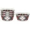 Golden Rabbit Enamelware Salad Bowls, 24 ounce, Blue Crab, Set of 4(Highland Plaid)
