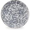 Golden Rabbit Enamelware Small Serving Tray, 12 inch, Solid White Textured(Grey Swirl)