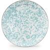 Golden Rabbit Enamelware Small Serving Tray, 12 inch, Solid White Textured(Sea Glass)