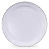 Golden Rabbit Enamelware Small Serving Tray, 12 inch, Solid White Textured(Solid White Textured)