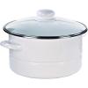 Golden Rabbit Enamelware Soup or Stock Pot, 6 quart, Solid White Textured(Solid White Textured)