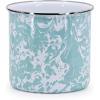 Golden Rabbit Enamelware Utensil Holder, Red Swirl(Sea Glass)