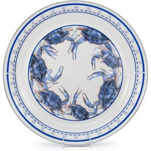 Golden Rabbit Enamelware – 20″ Large Tray (Blue Crab)(Blue Crab)