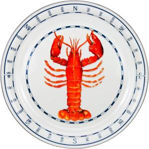 Golden Rabbit Enamelware – 20″ Large Tray (Blue Crab)(Lobster)