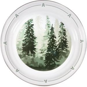 Golden Rabbit Enamelware Medium Tray, 15.5 inch, Solid White Textured(Forest Glen)