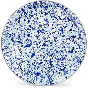 Golden Rabbit Enamelware Medium Tray, 15.5 inch, Solid White Textured(Ocean)