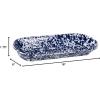Golden Rabbit Enamelware Oval Basket, 16 x 6 inch, Cobalt Swirl(Cobalt Swirl)