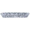 Golden Rabbit Enamelware Oval Basket, 16 x 6 inch, Cobalt Swirl(Grey Swirl)