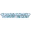 Golden Rabbit Enamelware Oval Basket, 16 x 6 inch, Cobalt Swirl(Sea Glass)