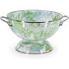 Golden Rabbit Enamelware Medium Colander, 3 quart, Taupe Swirl(Modern Monet)