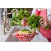 Golden Rabbit Enamelware Medium Colander, 3 quart, Taupe Swirl(Red Swirl)