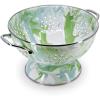 Golden Rabbit Enamelware Medium Colander, 3 quart, Taupe Swirl(Modern Monet)